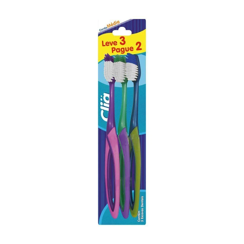 Imagem de Escova Dental Média Kess Pague 2 e Leve 3 Unidades